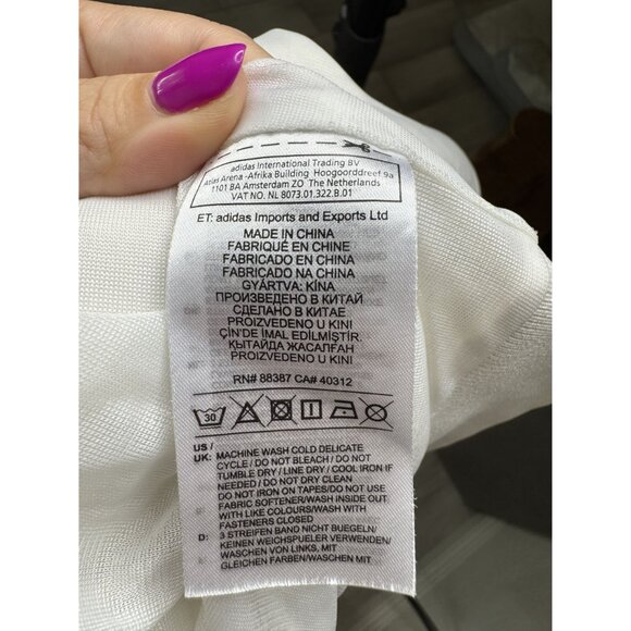 Adidas Womens Off-White Full-Zip Track Jacket Size S Polyester - Picture 8 of 9